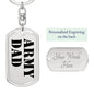 Army Dad - Luxury Dog Tag Keychain