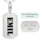 Emil - Luxury Dog Tag Keychain
