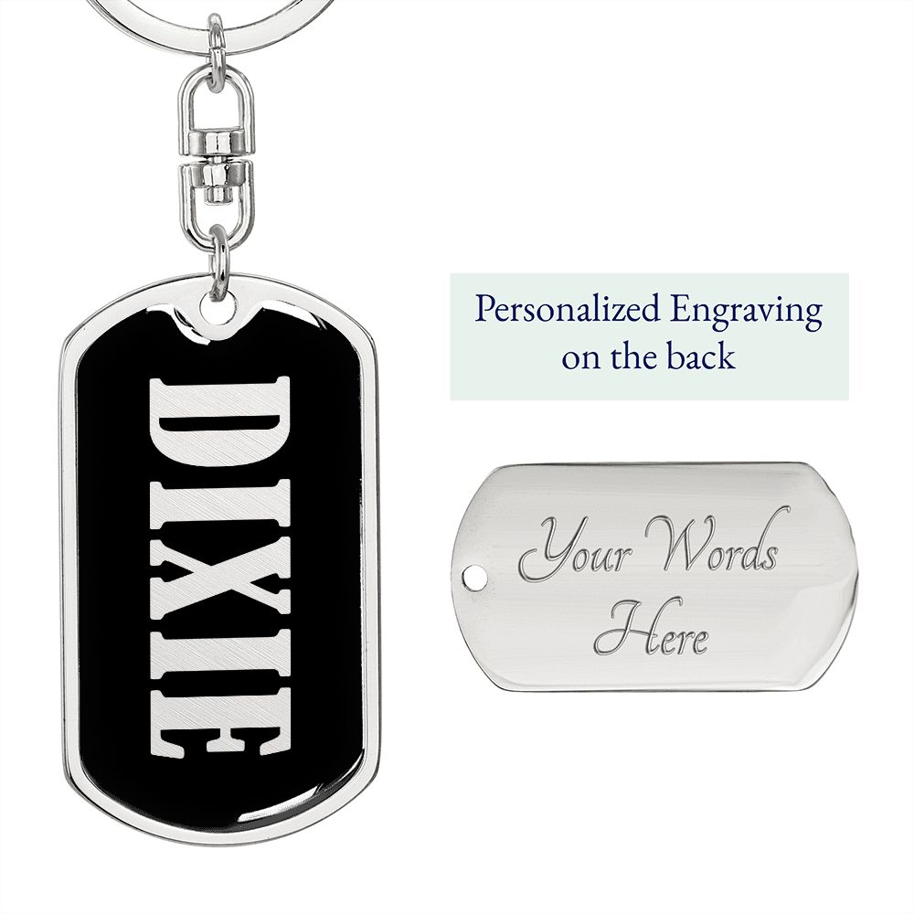 Dixie v02 - Luxury Dog Tag Keychain