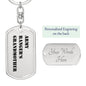 Army Ranger's Grandmother - Luxury Dog Tag Keychain