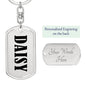Daisy v01 - Luxury Dog Tag Keychain