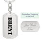 Brent - Luxury Dog Tag Keychain