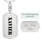 Xavier - Luxury Dog Tag Keychain