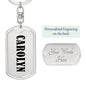 Carolyn v01 - Luxury Dog Tag Keychain