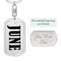 June v01 - Luxury Dog Tag Keychain