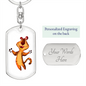 Tiger 01 - Luxury Dog Tag Keychain