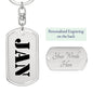 Jan - Luxury Dog Tag Keychain