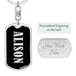 Alison v02 - Luxury Dog Tag Keychain