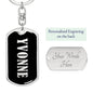 Yvonne v02 - Luxury Dog Tag Keychain
