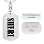 Sheri v01 - Luxury Dog Tag Keychain