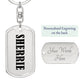 Sherrie v01 - Luxury Dog Tag Keychain