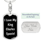 Love My King Charles Spaniel v5 - Luxury Dog Tag Keychain