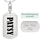 Patsy v01 - Luxury Dog Tag Keychain