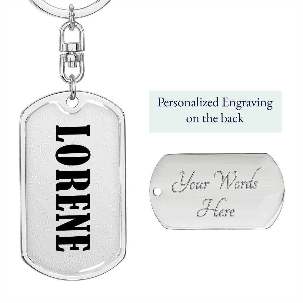 Lorene v01 - Luxury Dog Tag Keychain