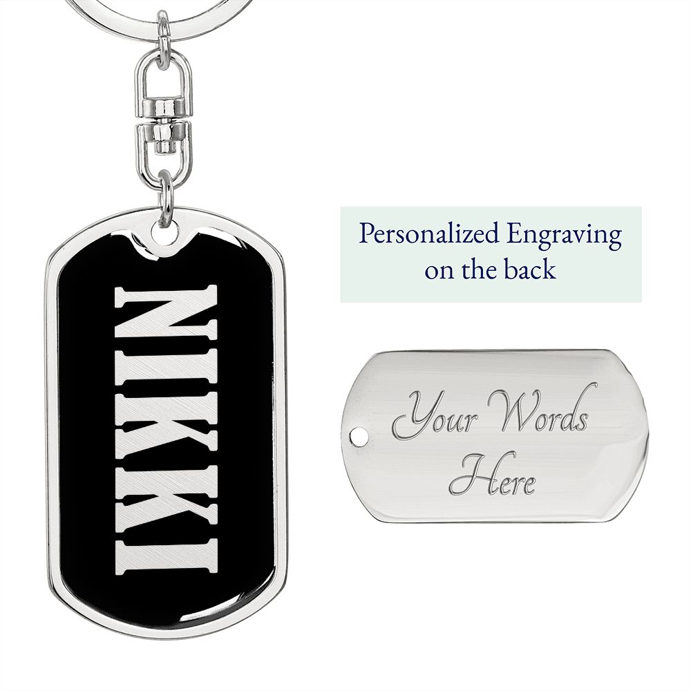 Nikki v02 - Luxury Dog Tag Keychain