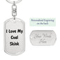 Love My Coal Skink - Luxury Dog Tag Keychain