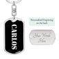 Carlos v3 - Luxury Dog Tag Keychain