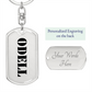 Odell - Luxury Dog Tag Keychain