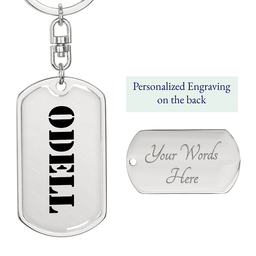 Odell - Luxury Dog Tag Keychain