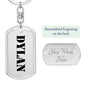 Dylan - Luxury Dog Tag Keychain
