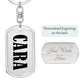 Cara v01 - Luxury Dog Tag Keychain