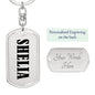 Shelia v01 - Luxury Dog Tag Keychain