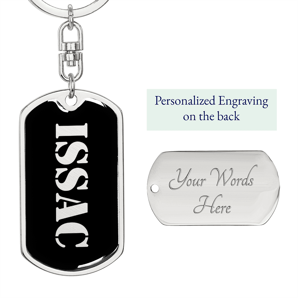 Issac v2 - Luxury Dog Tag Keychain