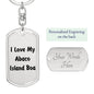 Love My Abaco Island Boa - Luxury Dog Tag Keychain