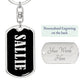 Sallie v02 - Luxury Dog Tag Keychain