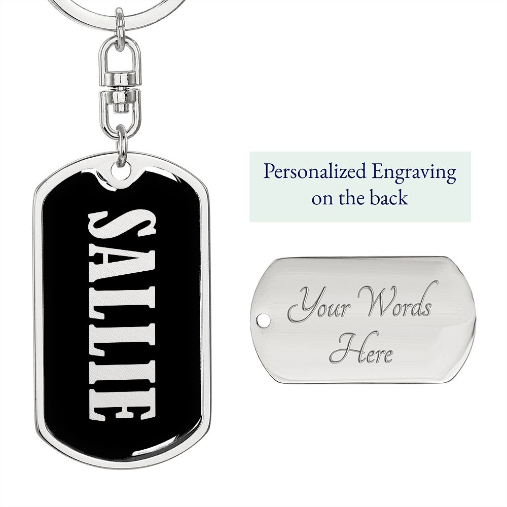 Sallie v02 - Luxury Dog Tag Keychain
