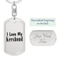 Love My Keeshond - Luxury Dog Tag Keychain