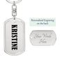 Kristine v01 - Luxury Dog Tag Keychain