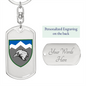 109th Mountain Assault Battalion (Ukraine) - Luxury Dog Tag Keychain