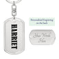 Harriet v01 - Luxury Dog Tag Keychain