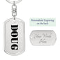 Doug - Luxury Dog Tag Keychain