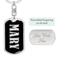Mary v02 - Luxury Dog Tag Keychain
