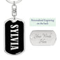 Sylvia v02 - Luxury Dog Tag Keychain