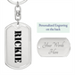Rickie - Luxury Dog Tag Keychain