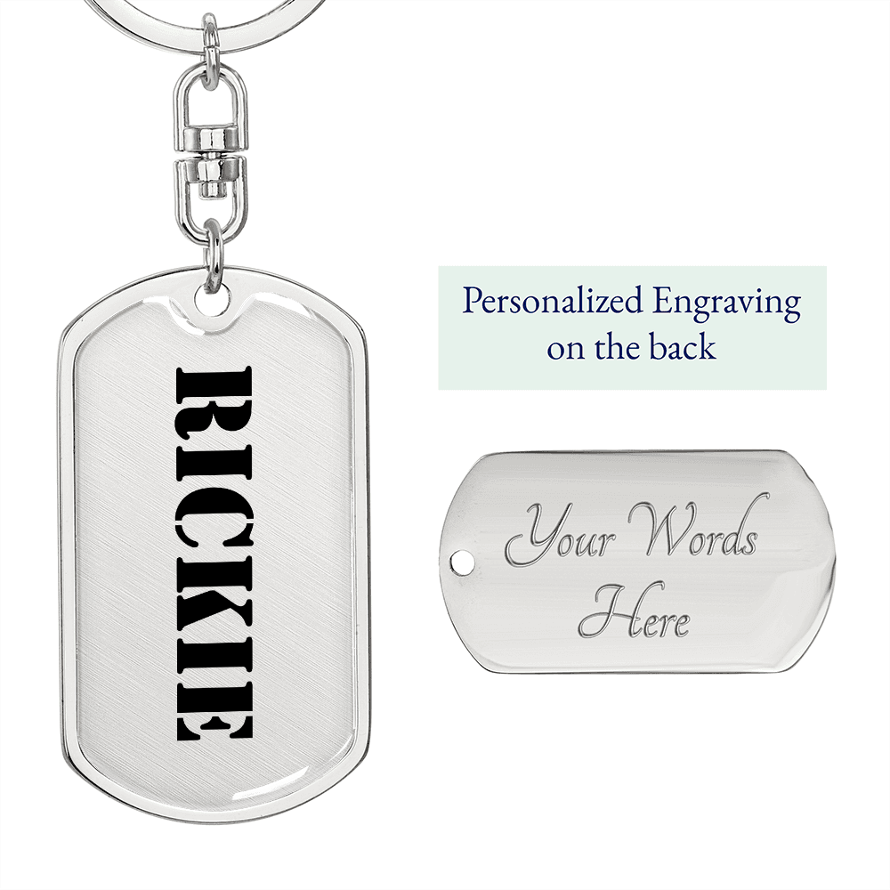 Rickie - Luxury Dog Tag Keychain