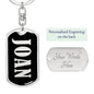 Joan v02 - Luxury Dog Tag Keychain