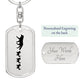 Mama Wolf With 3 Pups - Luxury Dog Tag Keychain
