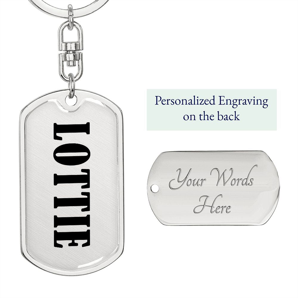 Lottie v01 - Luxury Dog Tag Keychain