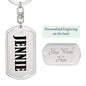 Jennie v01 - Luxury Dog Tag Keychain