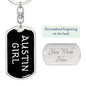 Austin Girl v5 - Luxury Dog Tag Keychain