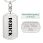 Derick - Luxury Dog Tag Keychain