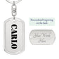 Carlo - Luxury Dog Tag Keychain