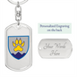 15th Mountain Assault Battalion (Ukraine) - Luxury Dog Tag Keychain