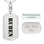 Ruben - Luxury Dog Tag Keychain