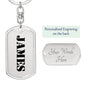 James - Luxury Dog Tag Keychain