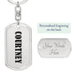 Courtney v01 - Luxury Dog Tag Keychain